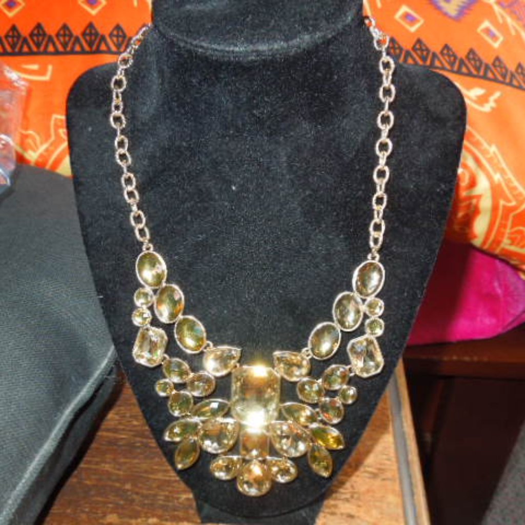 Nwot Cache Multiple Stone Necklace & Earrings